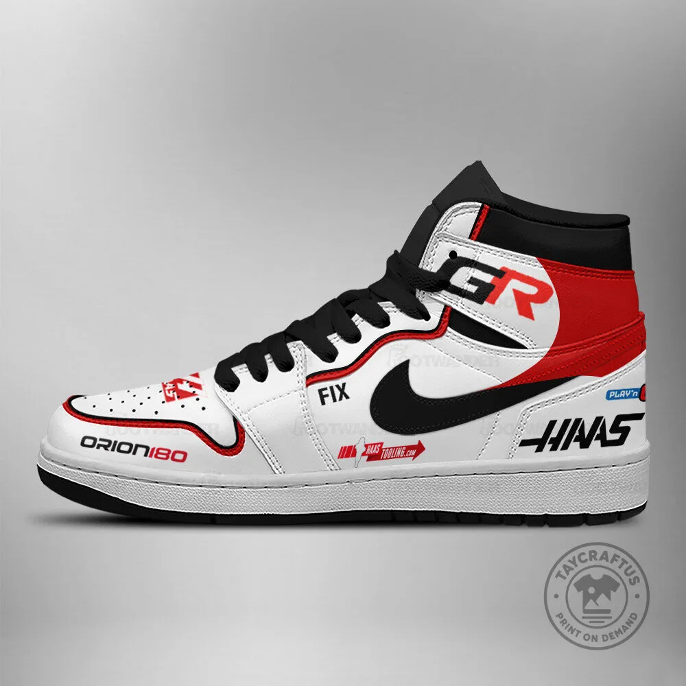 Haas VF-26 Formula 1 Team Racing High Top Sneakers 5 Haas VF-26 Formula 1 Team Racing High Top Sneakers