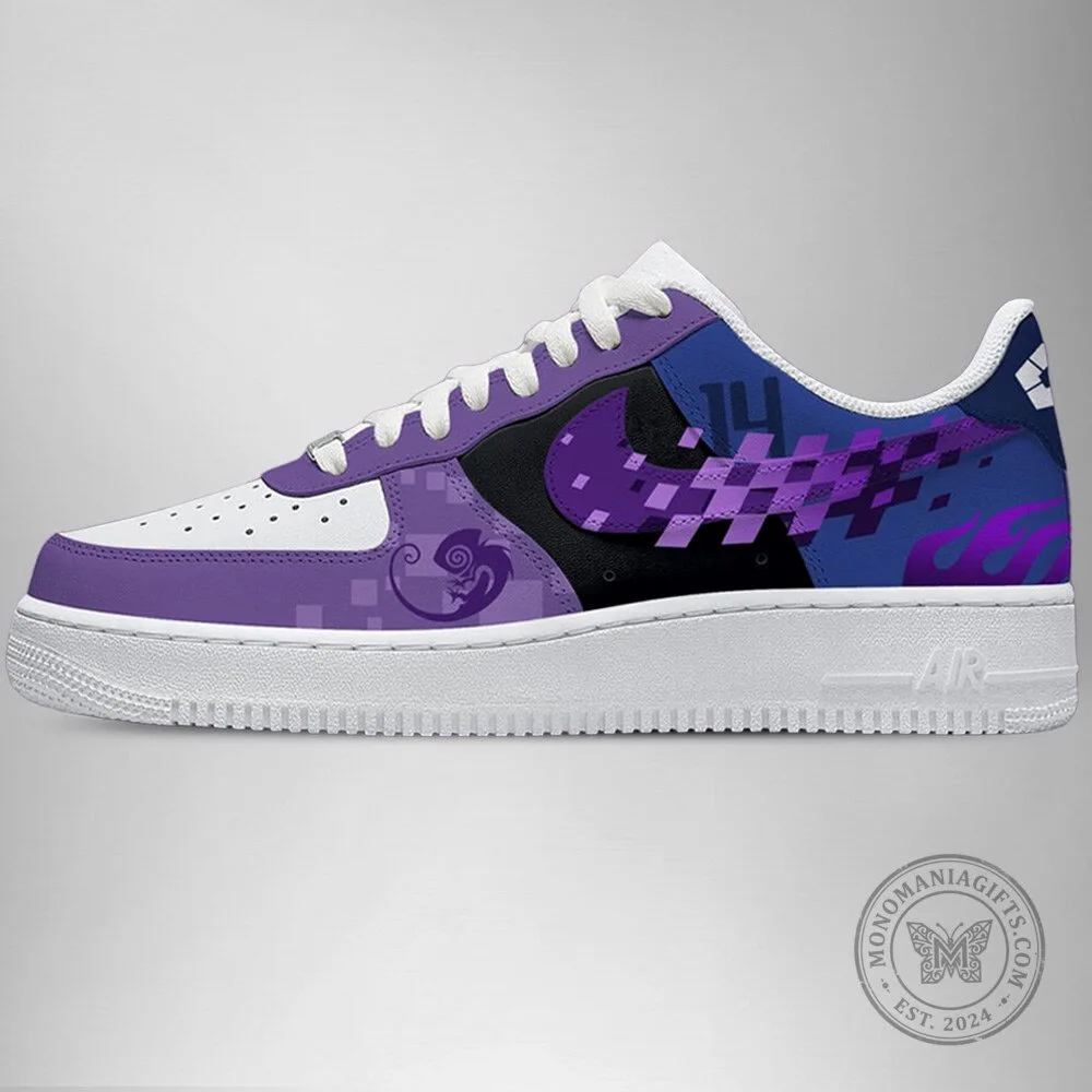 Reo Mikage Blue Lock Anime Custom Embossed Logo White and Purple Sneakers 5 Reo Mikage Blue Lock Anime Custom Embossed Logo White and Purple Sneakers