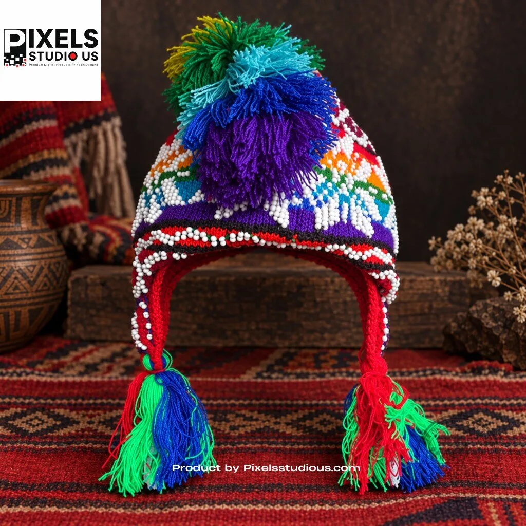 BTS RM Peruvian Beaded Chullo Hat 7 BTS RM Peruvian Beaded Chullo Hat 3D shirt or sports jersey with all-over print design