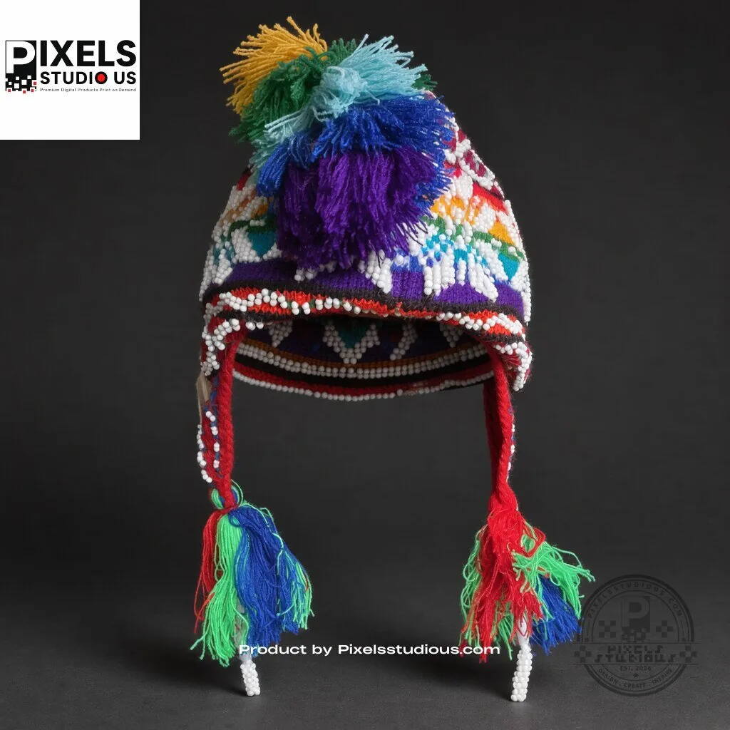 BTS RM Peruvian Beaded Chullo Hat 8 BTS RM Peruvian Beaded Chullo Hat 3D shirt or sports jersey with all-over print design