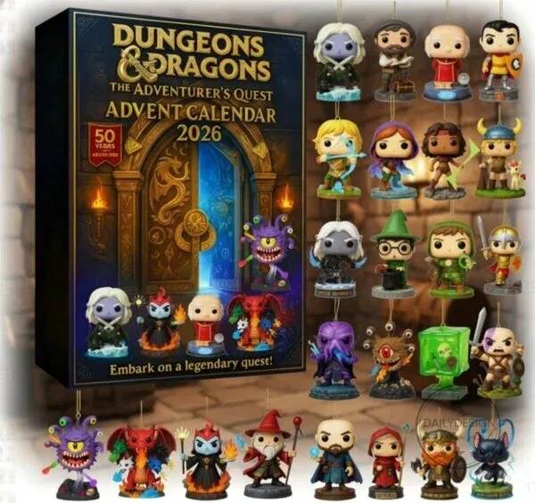Dungeons and Dragons The Adventurer's Quest 2026 Advent Calendar with Figurines 2D 3 Dungeons and Dragons The Adventurer