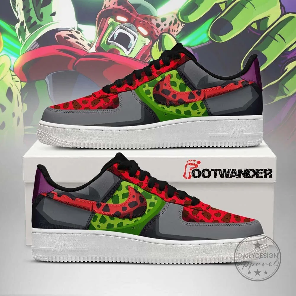 Dragon Ball Z Cell Perfect Form Anime Fan Art Shoes 3 Dragon Ball Z Cell Perfect Form Anime Fan Art Shoes
