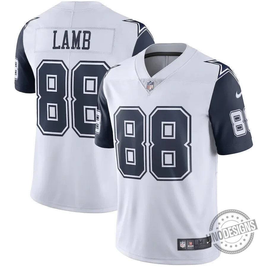CeeDee Lamb Dallas Cowboys White Game Player Football Jersey