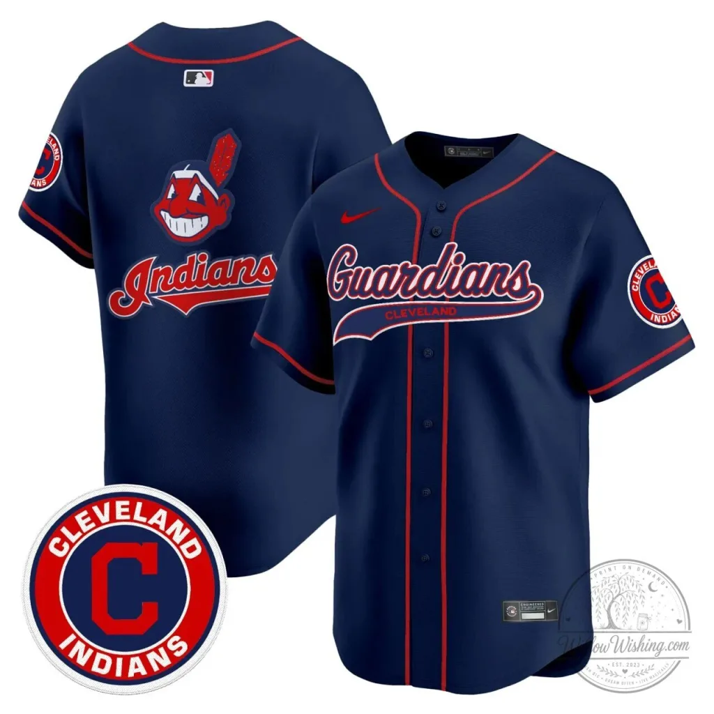 Cleveland Guardians Baseball Team Navy Blue Stitched Replica Jersey Cleveland Guardians Baseball Team Navy Blue Stitched Replica Jersey