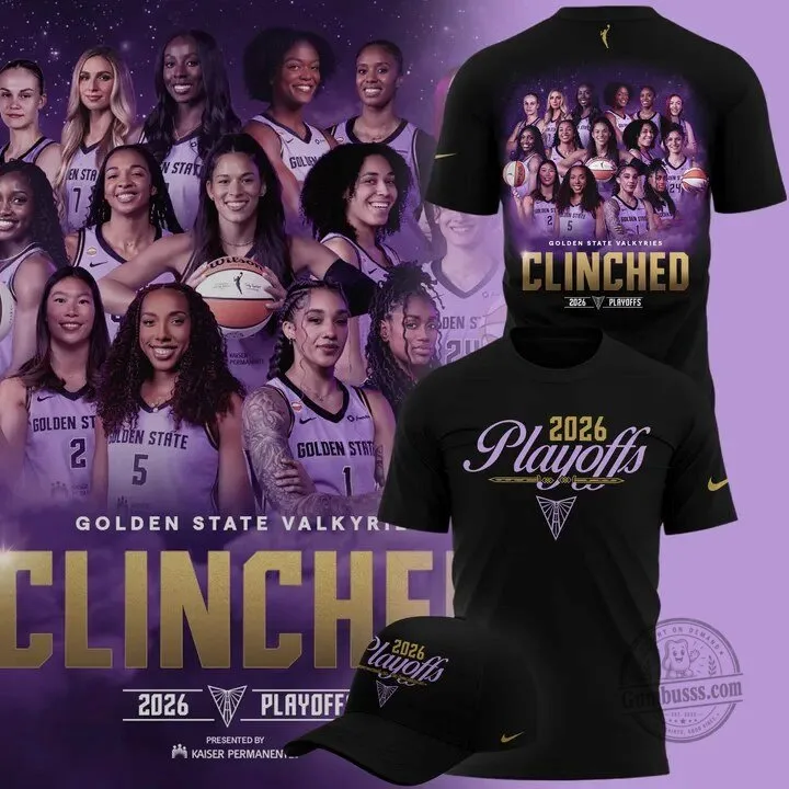 Golden State Valkyries 2026 Playoffs Clinched Basketball Fan T-Shirt