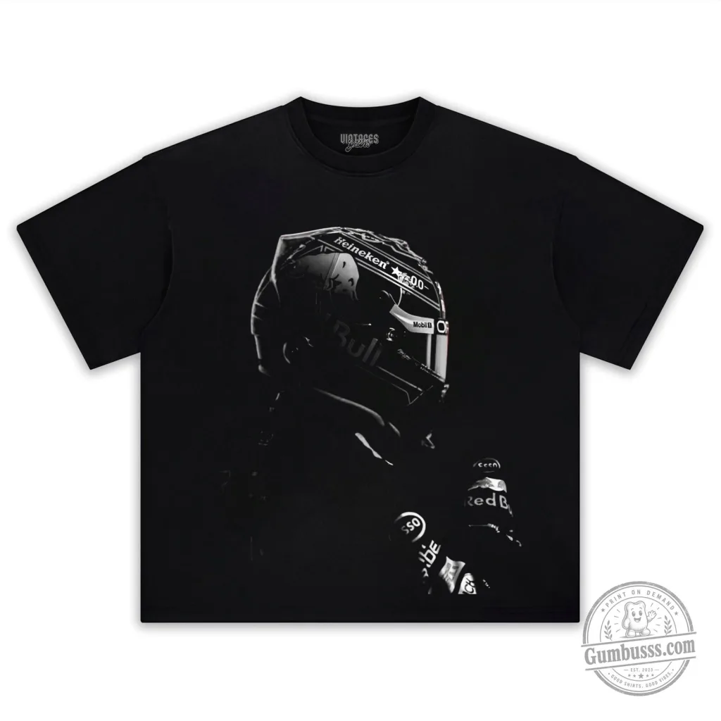 Max Verstappen Formula One Racing Driver Portrait Black T-Shirt Max Verstappen Formula One Racing Driver Portrait Black T-Shirt