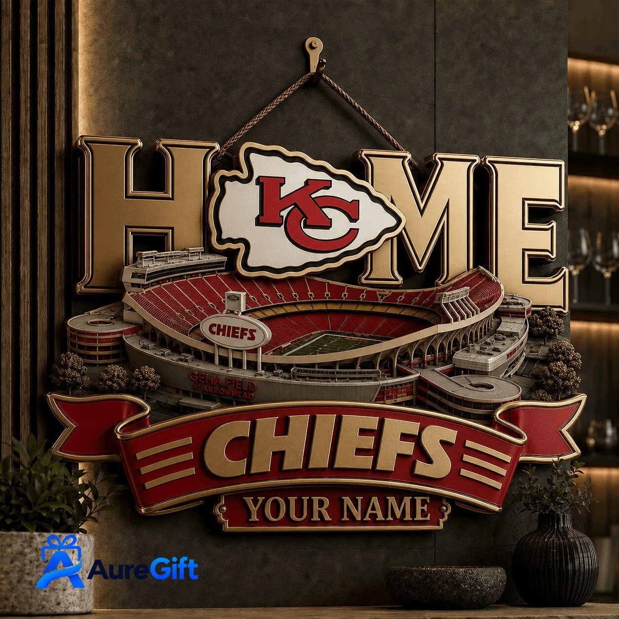 Kansas City Chiefs Geha Field Arrowhead Stadium Home Wall Art