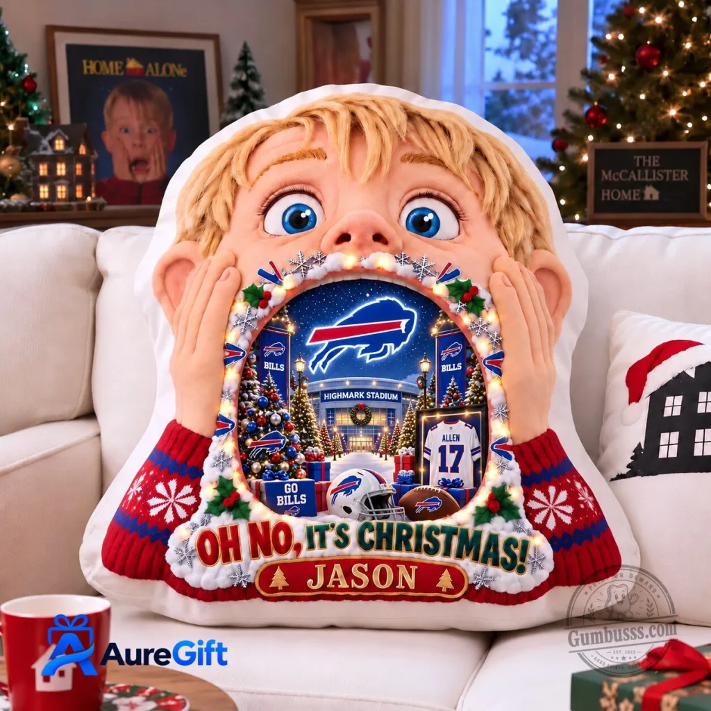 Buffalo Bills NFL Home Alone Christmas Personalized Kevin McCallister Pillow Buffalo Bills NFL Home Alone Christmas Personalized Kevin McCallister Pillow