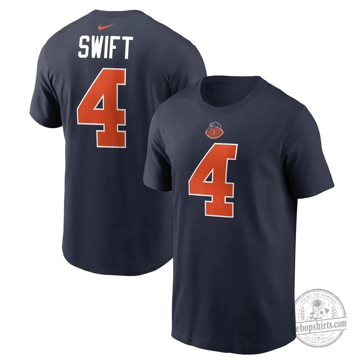 Chicago Bears D’Andre Swift Number 4 NFL Football T-Shirt