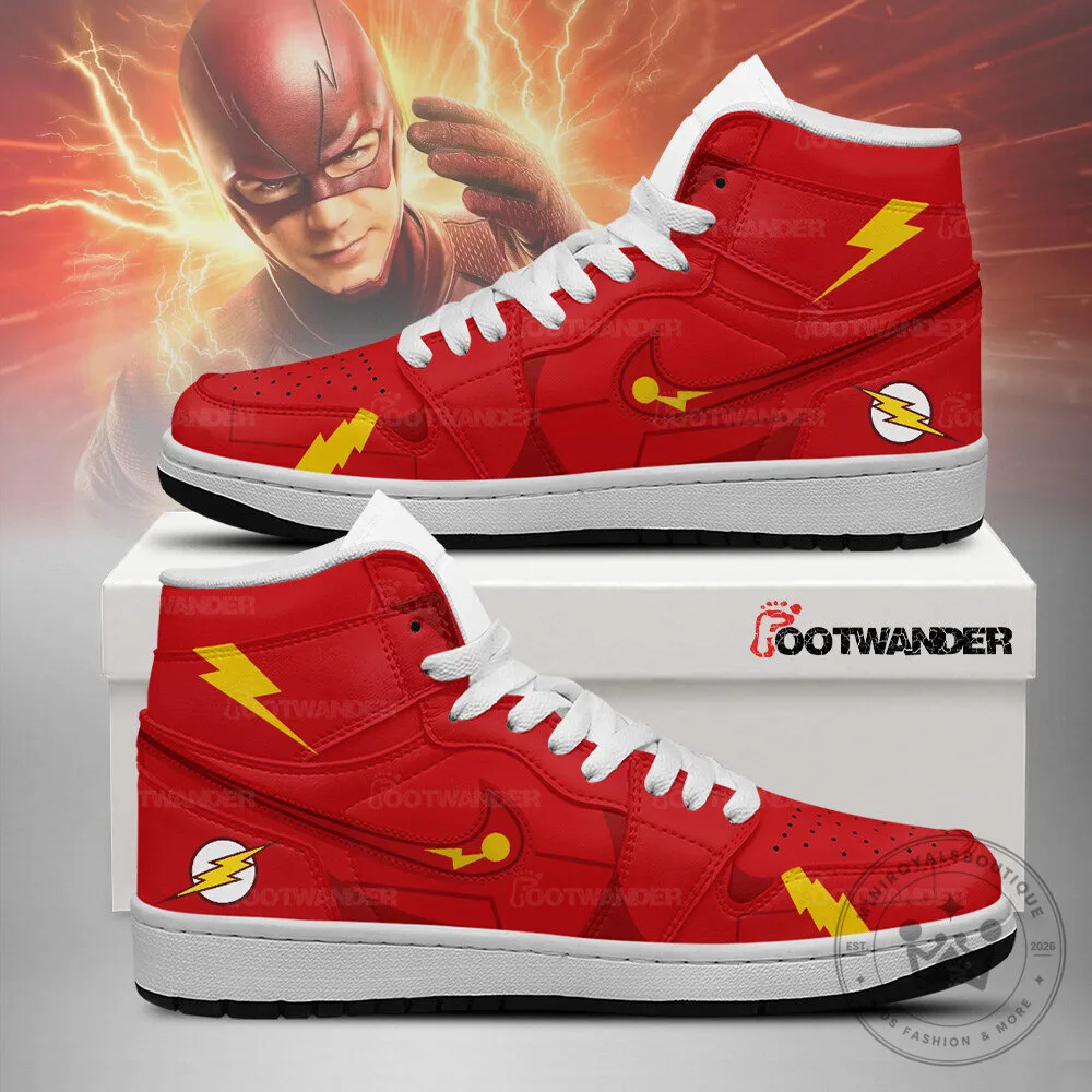 The Flash DC Comics Superhero Red High-Top Sneakers