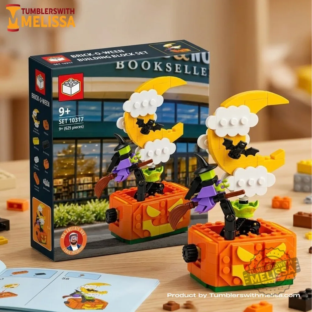 Halloween Make & Take Witch Moon & Pumpkin Bullding Block Set