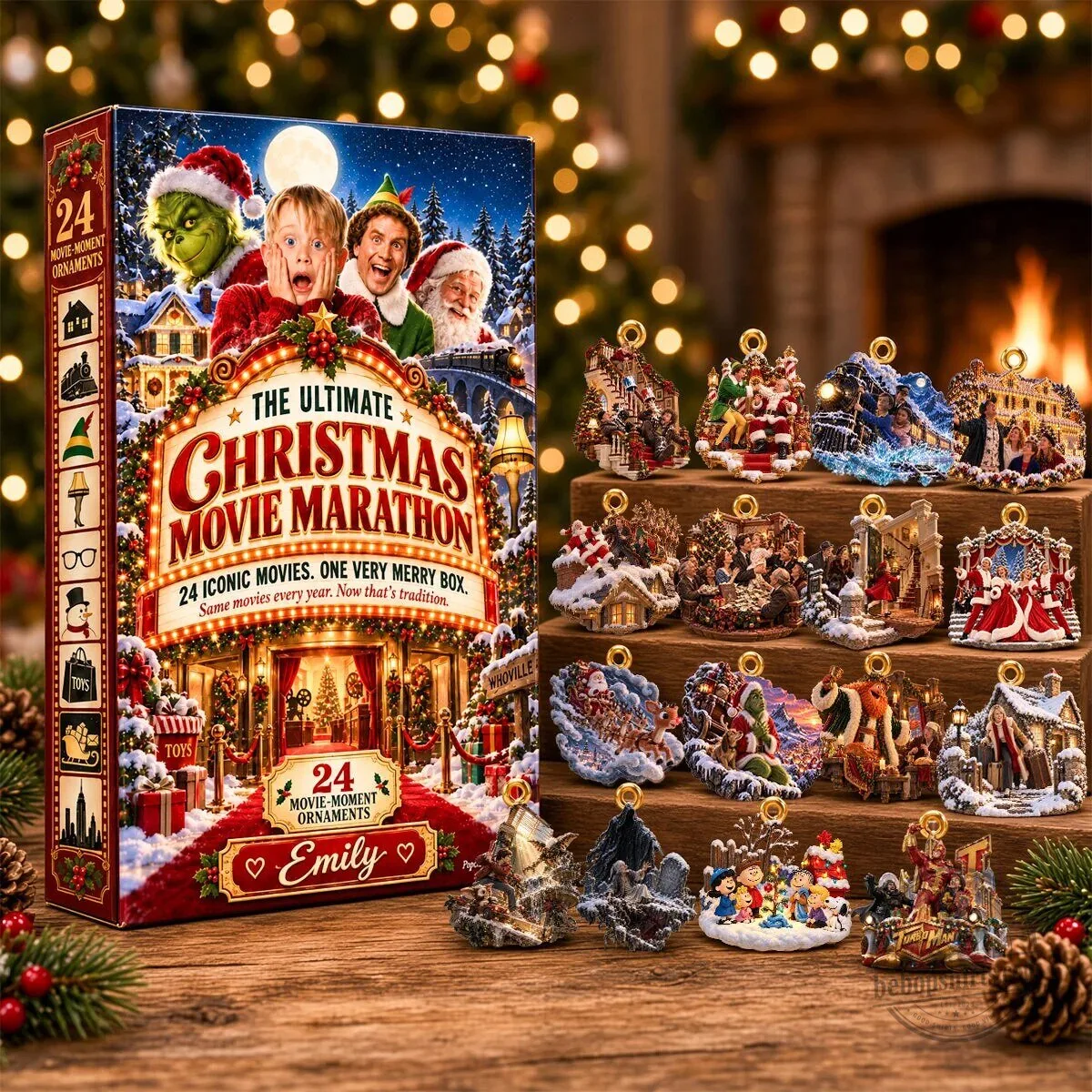 Ultimate Christmas Movie Marathon 24 Iconic Movies Ornament Set 2D 4 Ultimate Christmas Movie Marathon 24 Iconic Movies Ornament Set