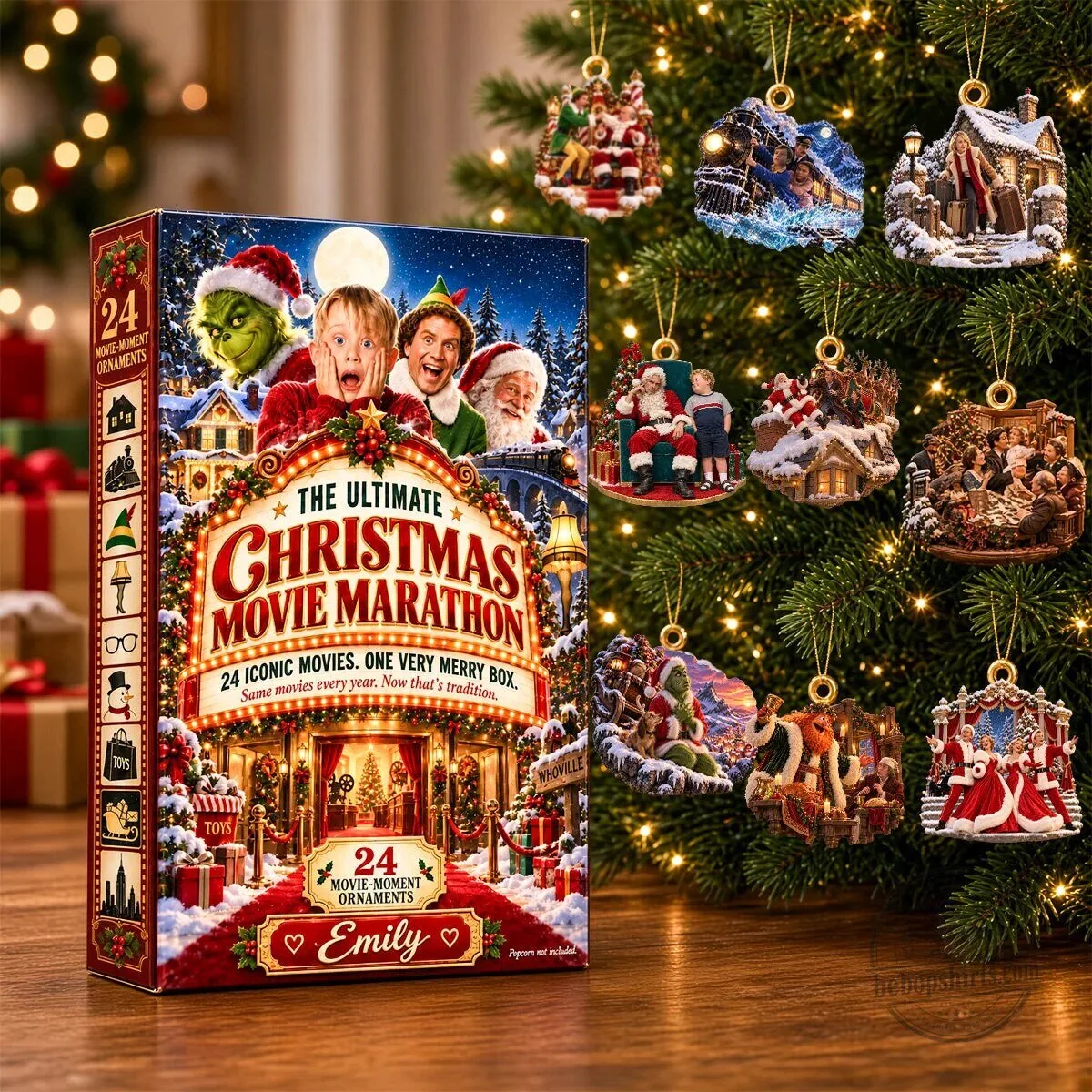 Ultimate Christmas Movie Marathon 24 Iconic Movies Ornament Set 2D 5 Ultimate Christmas Movie Marathon 24 Iconic Movies Ornament Set