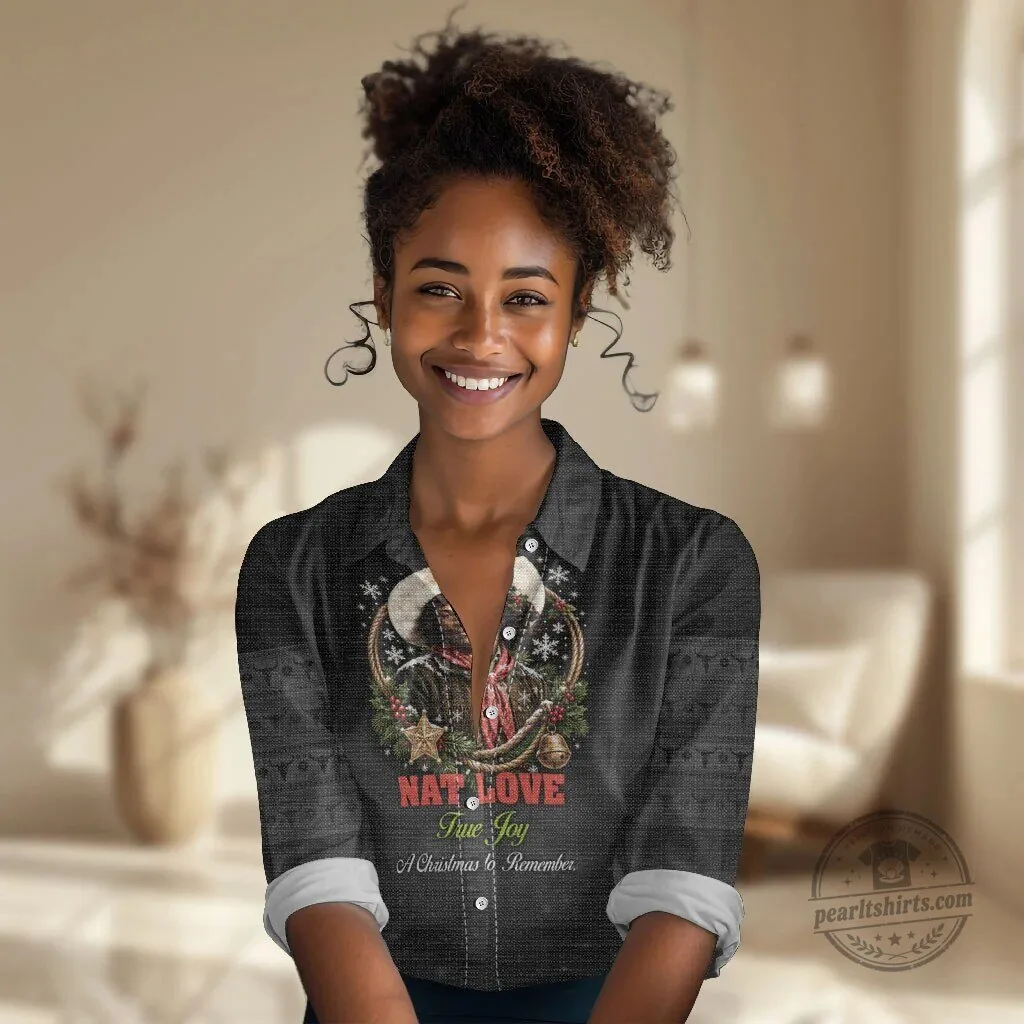 Nat Love True Joy Christmas To Remember Holiday Button Down Shirt