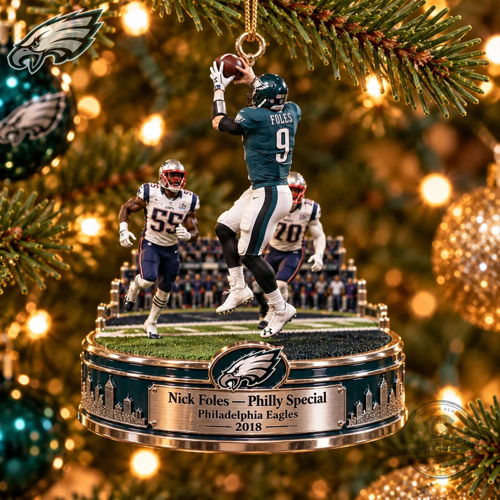 Philadelphia Eagles Nick Foles Philly Special Christmas Ornament