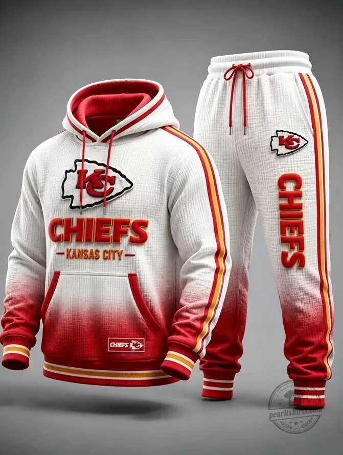 Kansas City Chiefs Football Team Fan Hoodie and Jogger Sweatpants Set