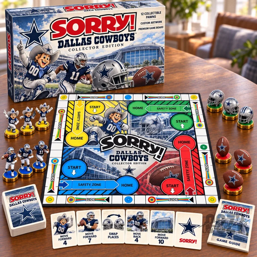 Dallas Cowboys Sorry! Collector's Edition Board Game with Custom Artwork Dallas Cowboys Sorry! Collector's Edition Board Game with Custom Artwork