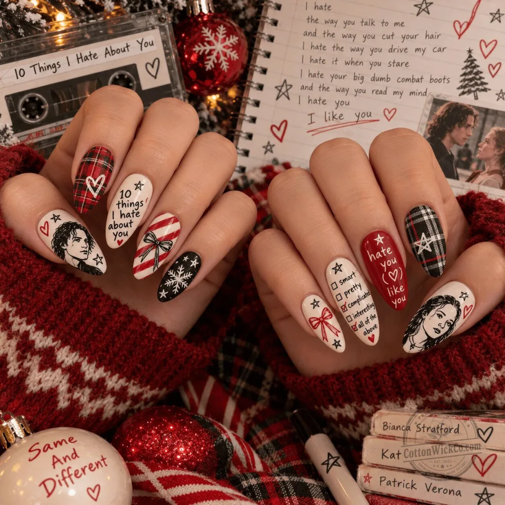 10 Things I Hate About You Christmas Holiday Press On Nails Set 10 Things I Hate About You Christmas Holiday Press On Nails Set