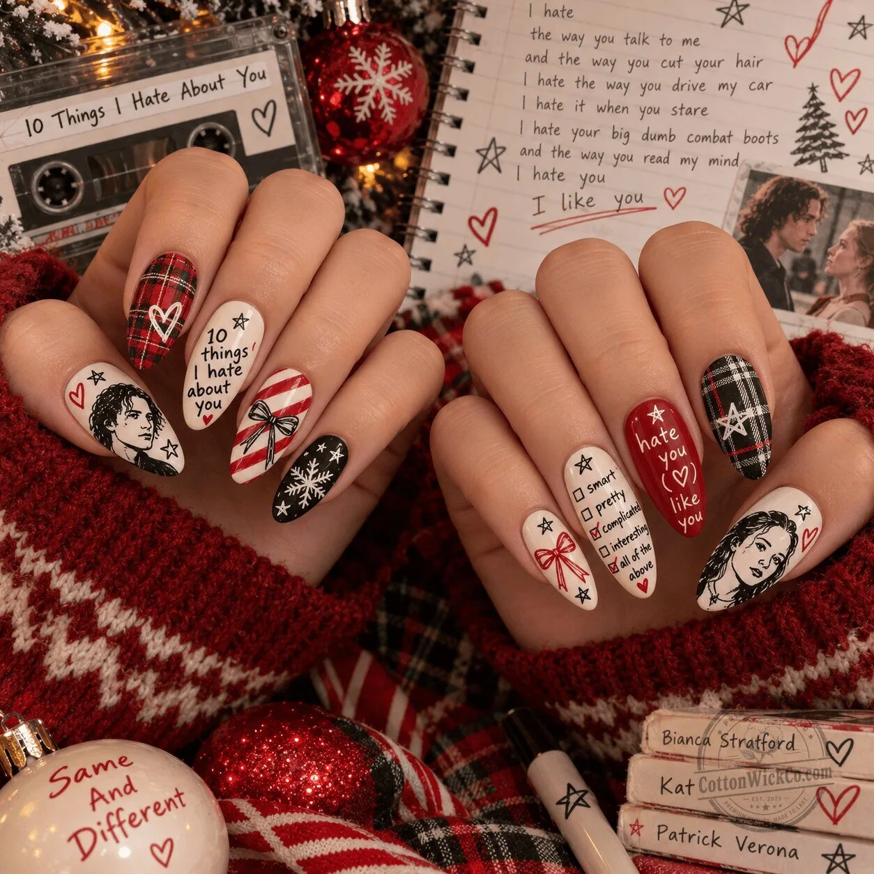 10 Things I Hate About You Christmas Holiday Press On Nails Set