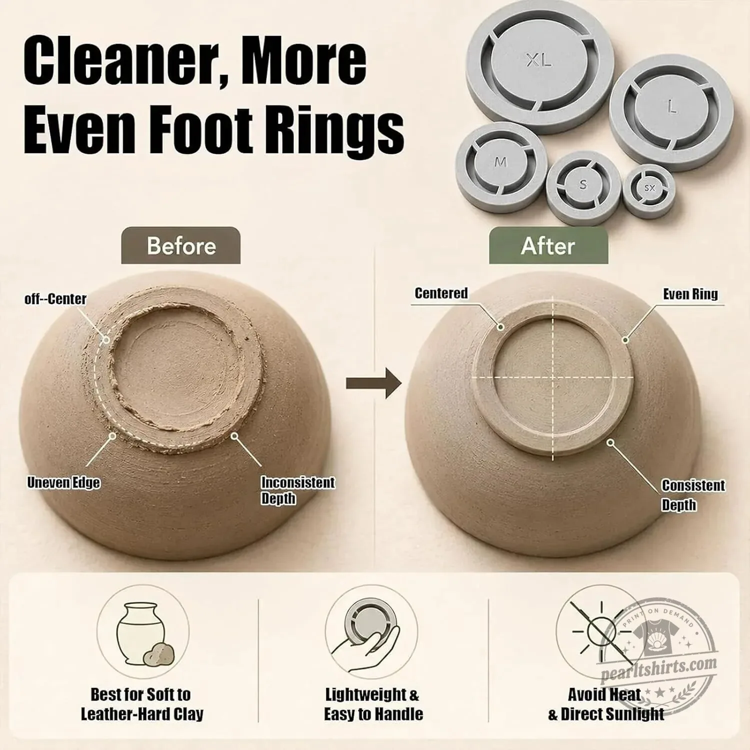 Pottery Wheel Clay Centering Tool Set for Bowls, Cups, and Mugs 8 Pottery Wheel Clay Centering Tool Set for Bowls, Cups, and Mugs