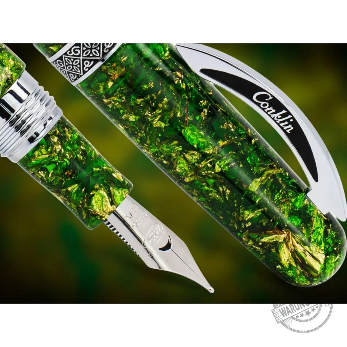 Conklin 1898 Collection Solaris Green and Gold Flake Fountain Pen 7 Conklin 1898 Collection Solaris Green and Gold Flake Fountain Pen