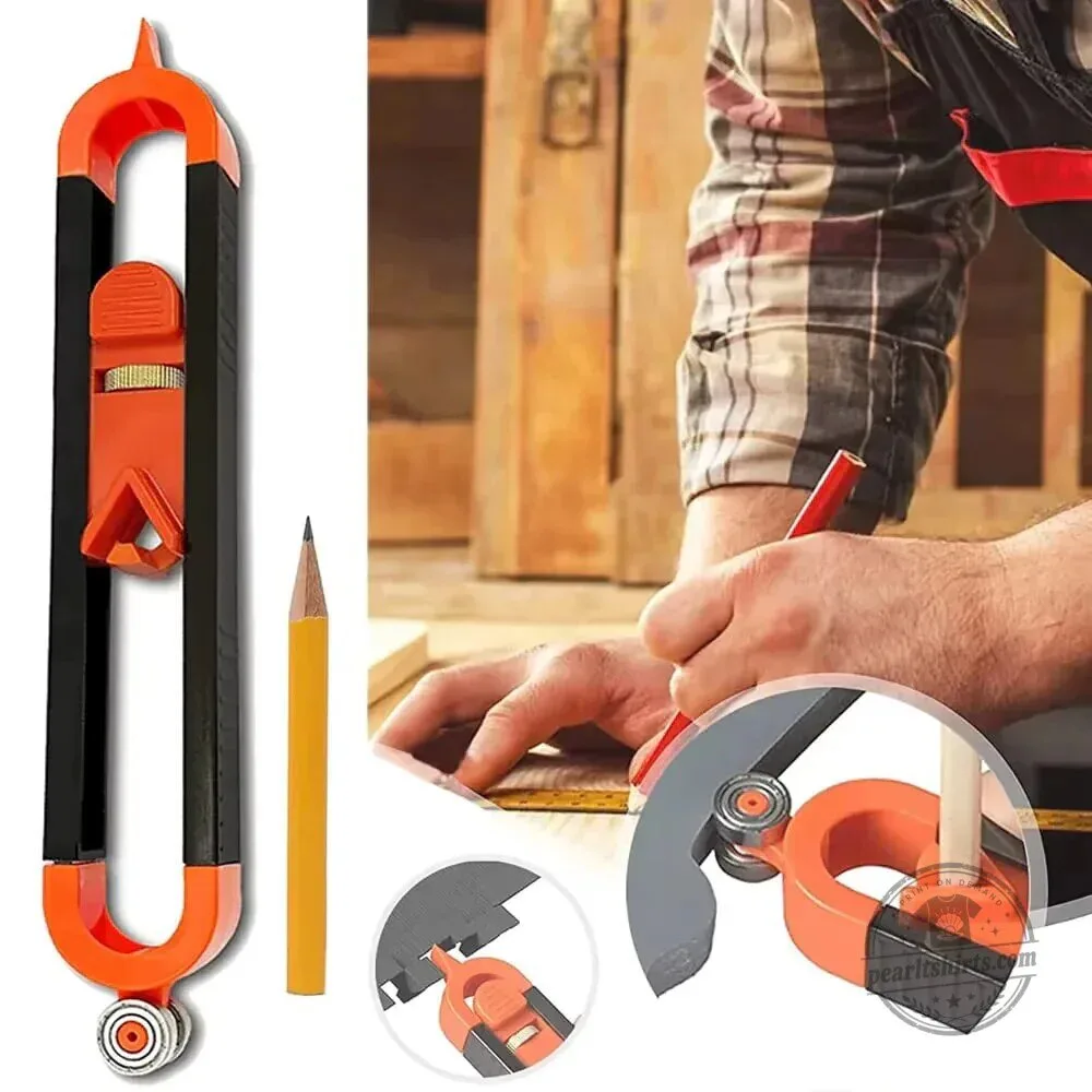 Adjustable Contour Profile Scriber Tool with Pencil Lock for Woodworking