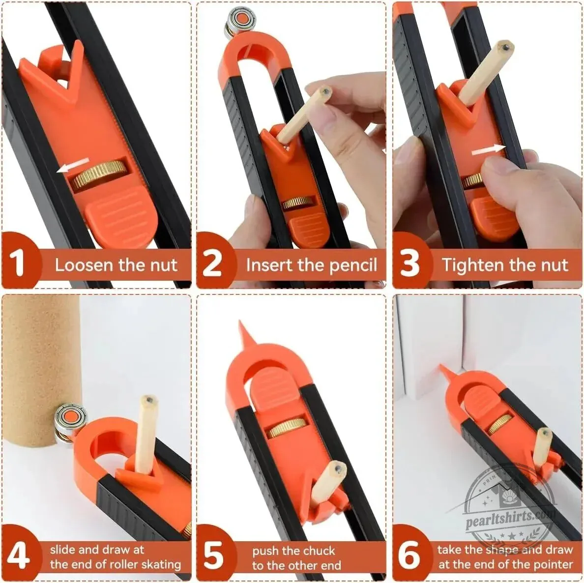 Adjustable Contour Profile Scriber Tool with Pencil Lock for Woodworking 10 Adjustable Contour Profile Scriber Tool with Pencil Lock for Woodworking