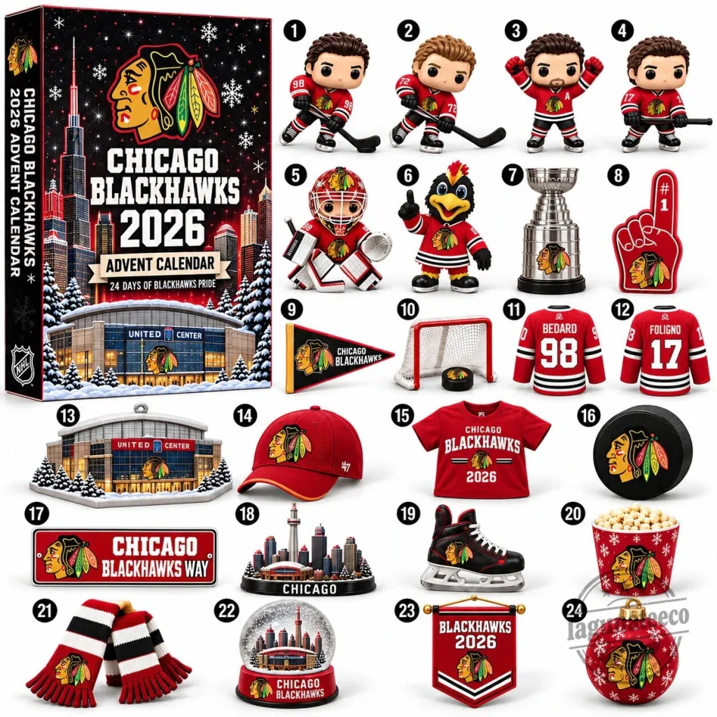 Chicago Blackhawks 2026 24-Day Game Day Surprise Countdown Advent Calendar Chicago Blackhawks 2026 24-Day Game Day Surprise Countdown Advent Calendar 2D