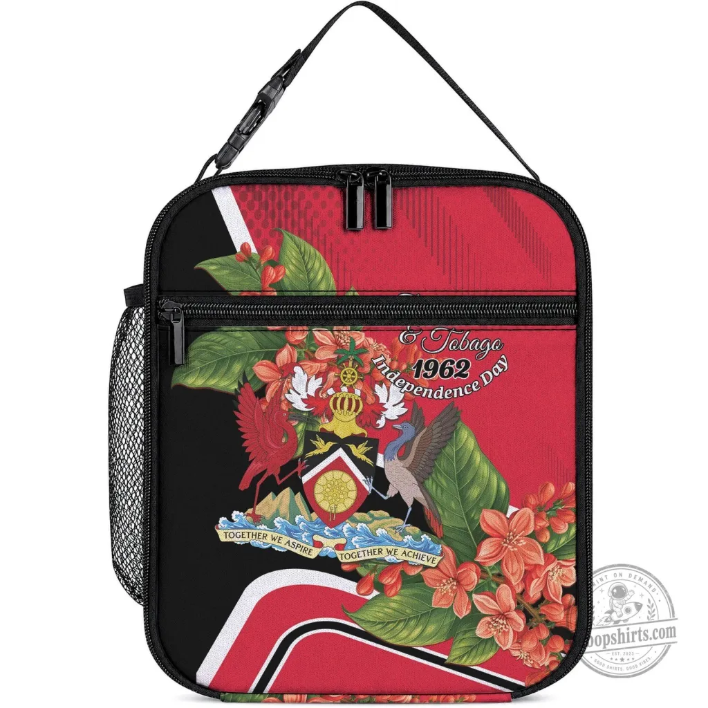 Trinidad and Tobago Independence Day 1962 Floral Lunch Bag