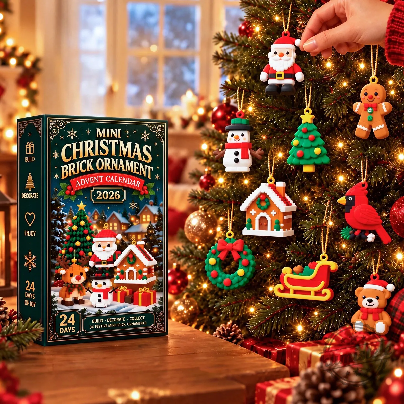 Mini Christmas Brick Ornament Advent Calendar 2026 Festive Holiday Building Blocks 3 Mini Christmas Brick Ornament Advent Calendar 2026 Festive Holiday Building Blocks