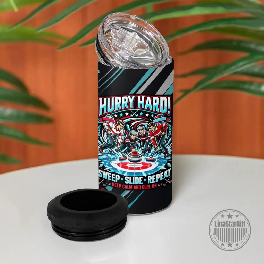 My House My Rules Hurry Hard Curling Sports Quote Can Cooler Tumbler 10 My House My Rules Hurry Hard Curling Sports Quote Can Cooler Tumbler