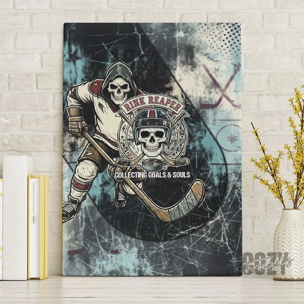 Ice Hockey Rink Reaper Grim Reaper Skeleton Player Canvas Wall Art 7 Ice Hockey Rink Reaper Grim Reaper Skeleton Player Canvas Wall Art
