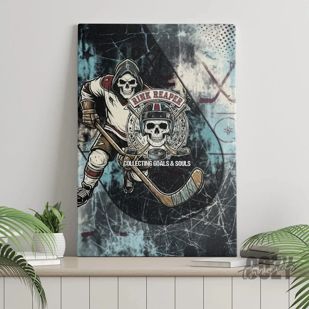 Ice Hockey Rink Reaper Grim Reaper Skeleton Player Canvas Wall Art 8 Ice Hockey Rink Reaper Grim Reaper Skeleton Player Canvas Wall Art