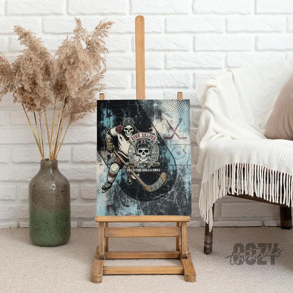 Ice Hockey Rink Reaper Grim Reaper Skeleton Player Canvas Wall Art 9 Ice Hockey Rink Reaper Grim Reaper Skeleton Player Canvas Wall Art