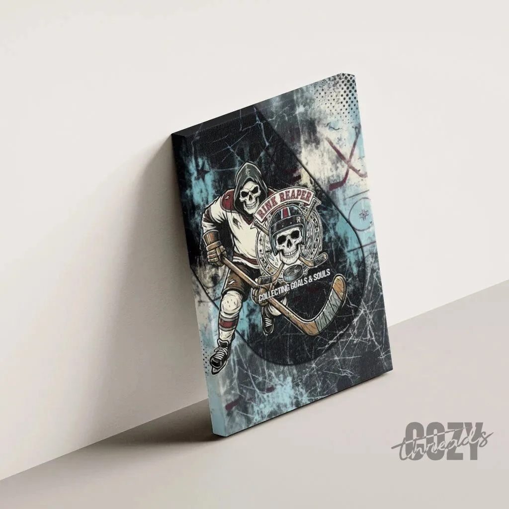 Ice Hockey Rink Reaper Grim Reaper Skeleton Player Canvas Wall Art 13 Ice Hockey Rink Reaper Grim Reaper Skeleton Player Canvas Wall Art