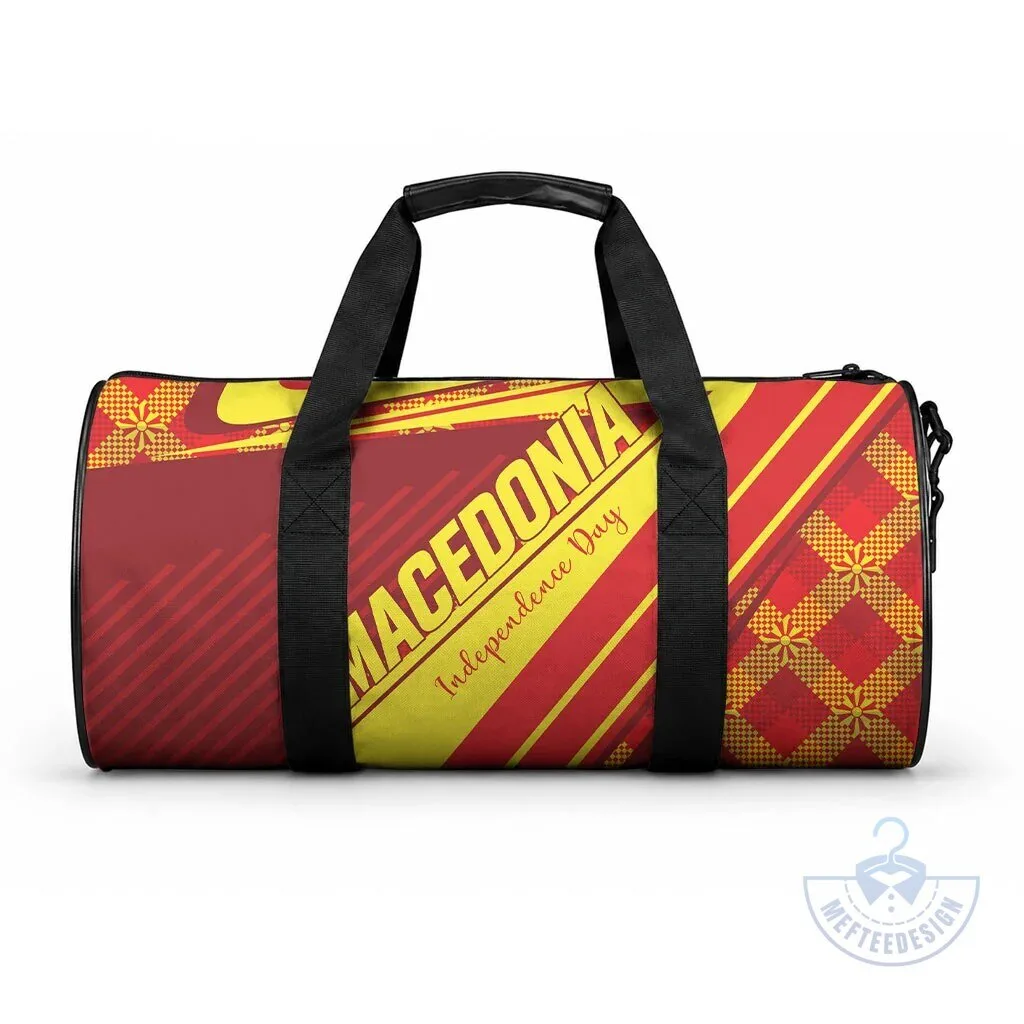 Macedonia Independence Day Celebration Duffle Bag for Travel and Gym