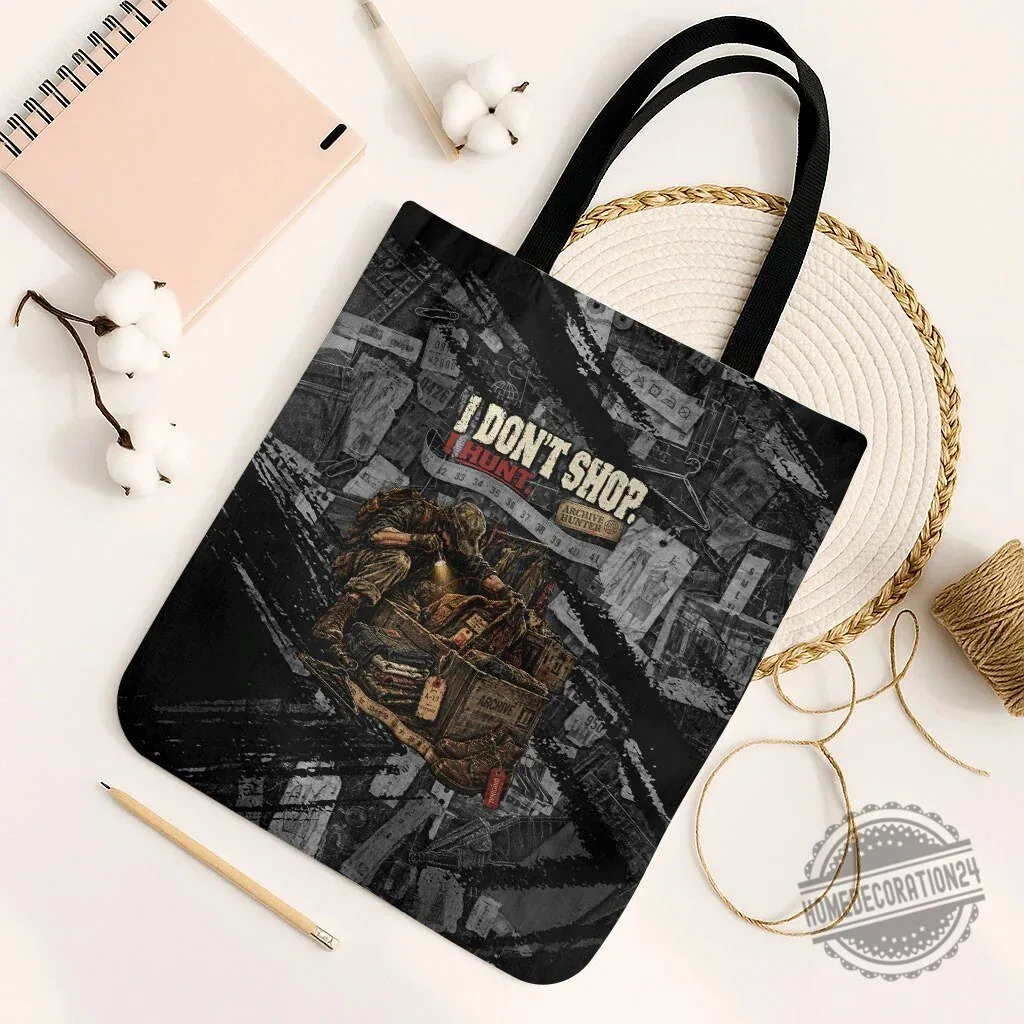 Archive Hunter I Don't Shop I Hunt Vintage Streetwear Grunge Collage Graphic Art Tote Bag