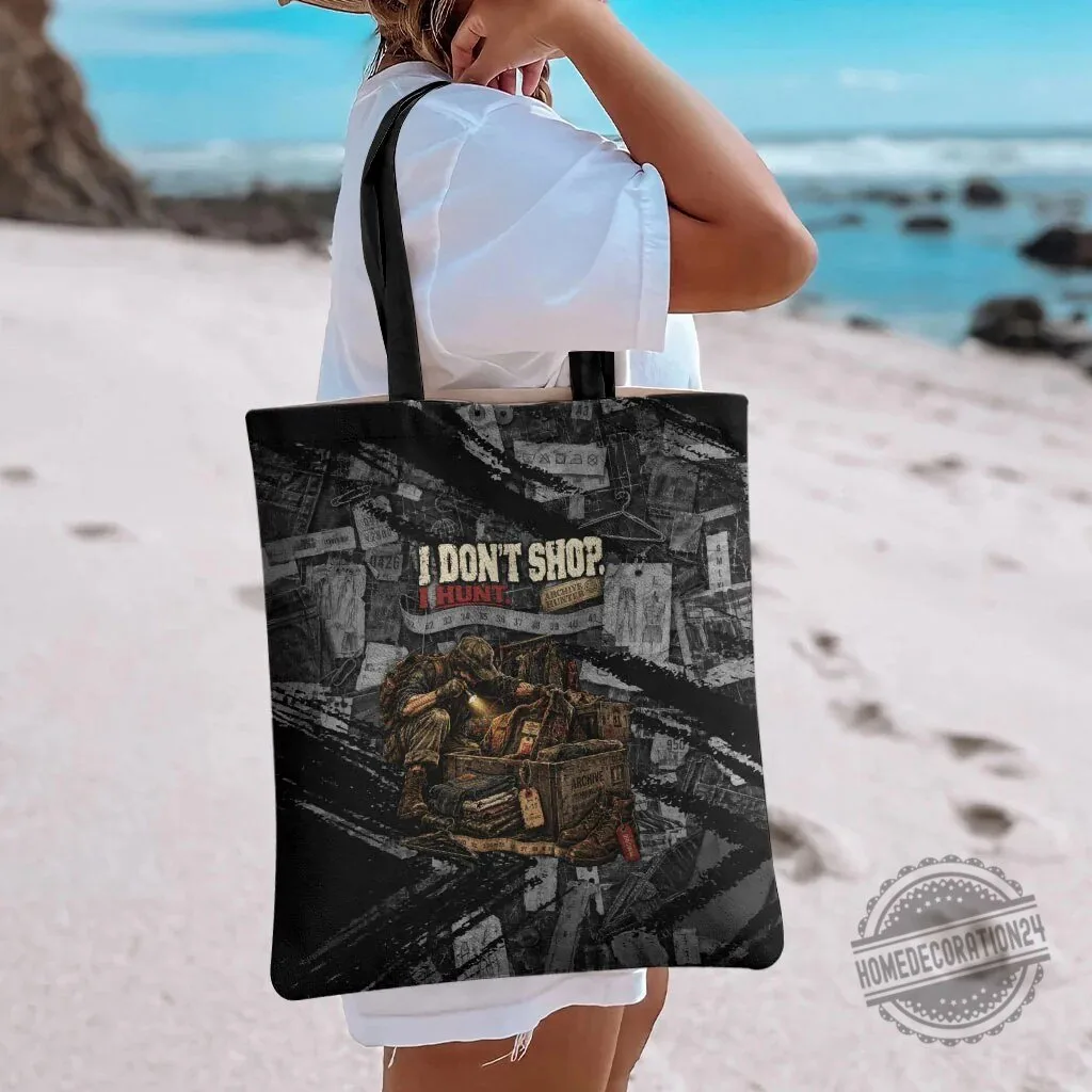 Archive Hunter I Don't Shop I Hunt Vintage Streetwear Grunge Collage Graphic Art Tote Bag 8 Archive Hunter I Don