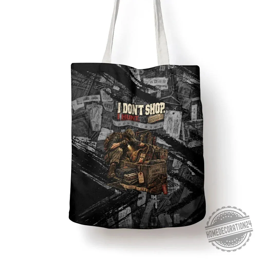 Archive Hunter I Don't Shop I Hunt Vintage Streetwear Grunge Collage Graphic Art Tote Bag 10 Archive Hunter I Don