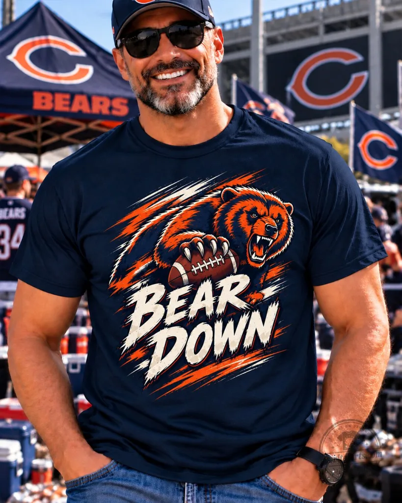 Chicago Bears Shirt Bear Down Football Team Fan Apparel 28 Chicago Bears Shirt Bear Down Football Team Fan Apparel