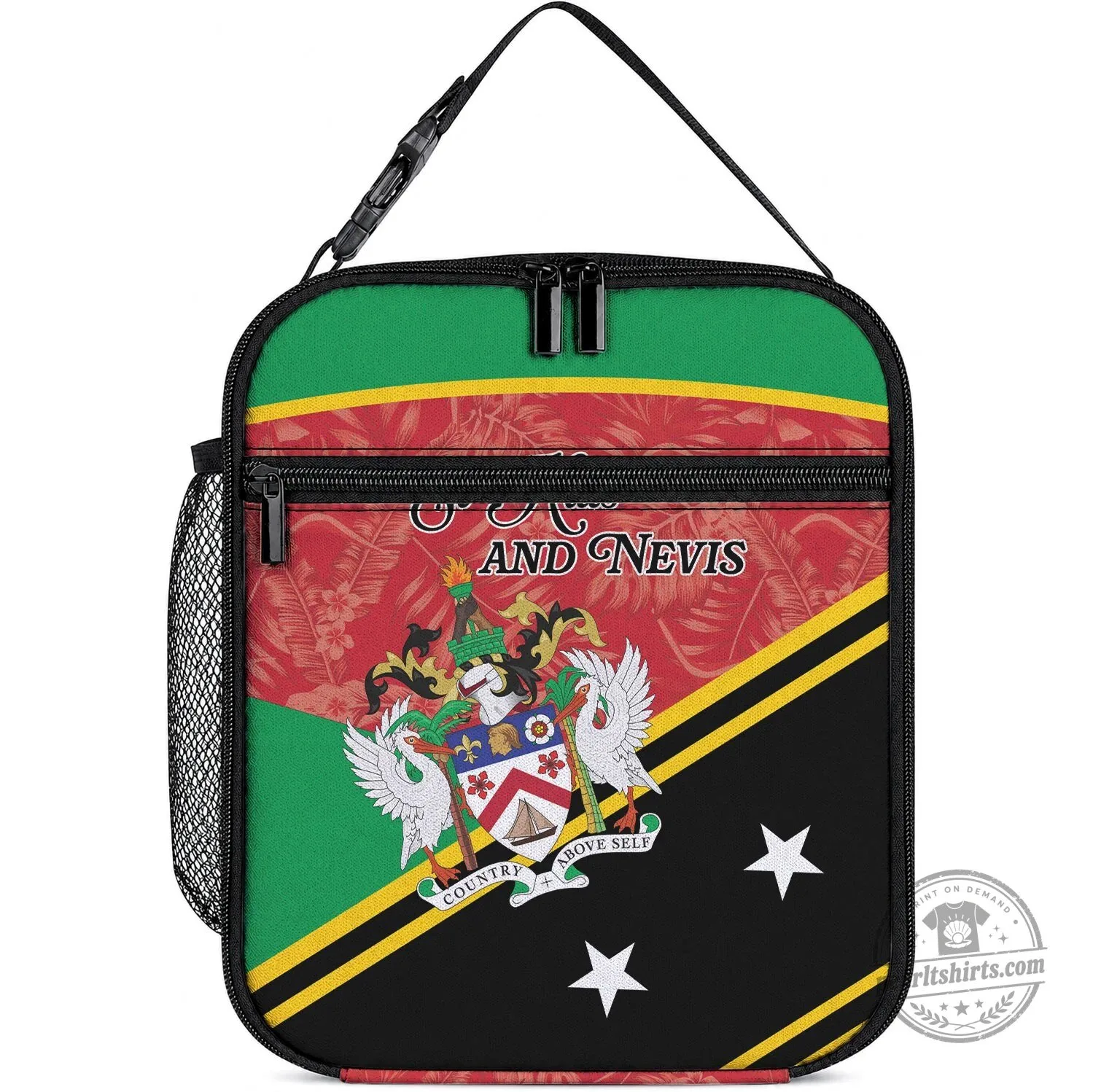 Saint Kitts and Nevis Flag Insulated Lunch Bag Cooler Tote