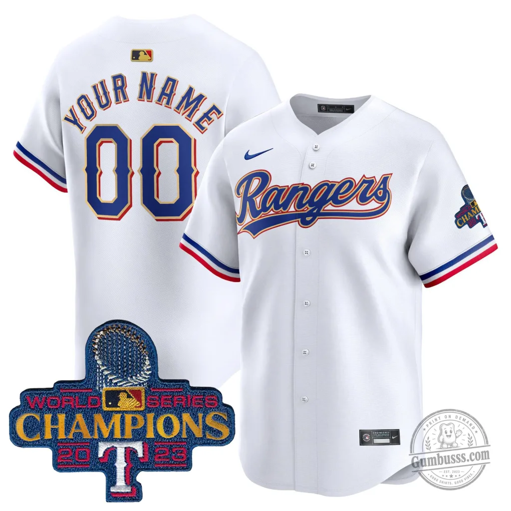 Custom Baseball Jersey for Texas Rangers 2023 World Series Champions Custom Baseball Jersey for Texas Rangers 2023 World Series Champions