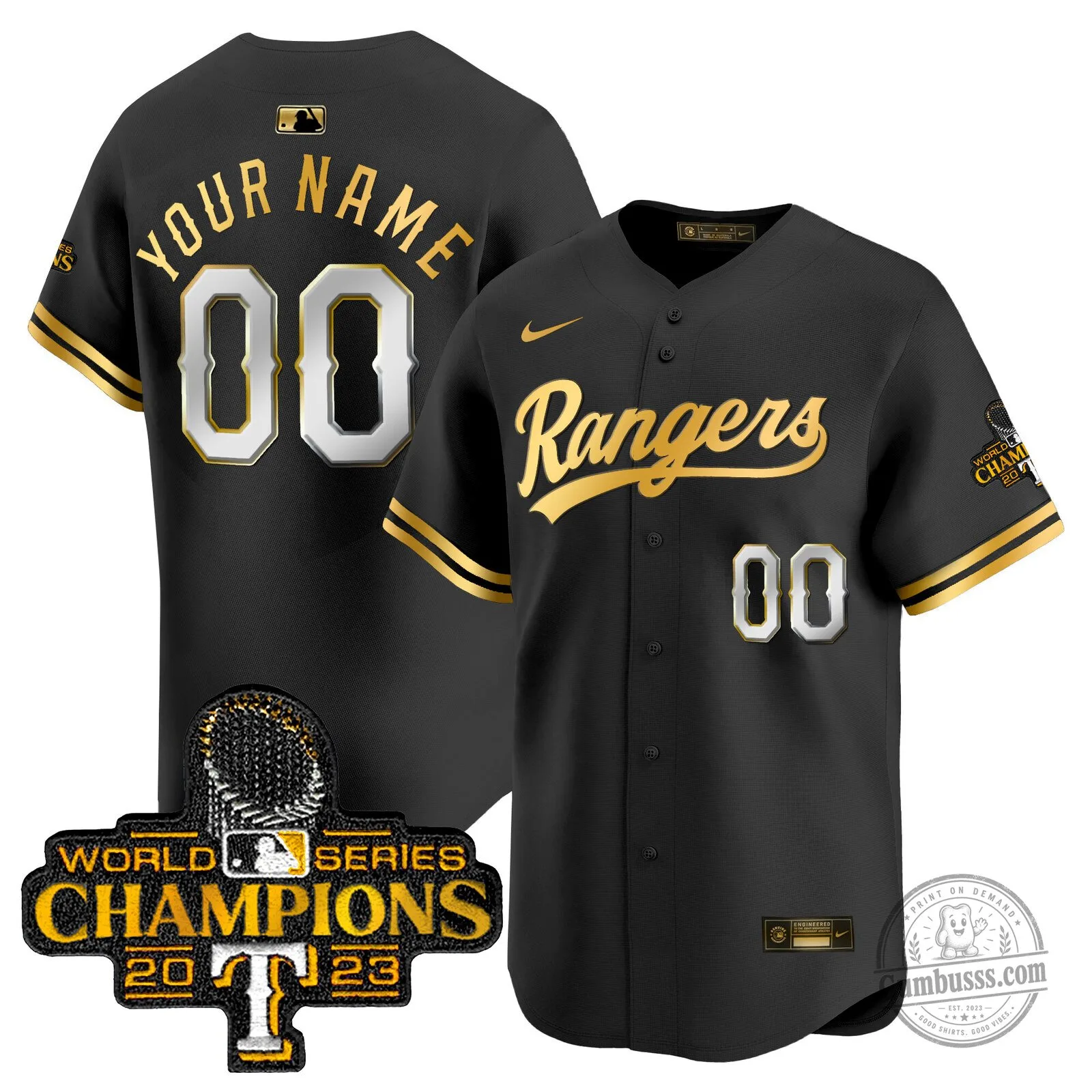 Custom Baseball Jersey for Texas Rangers 2023 World Series Champions 13 Custom Baseball Jersey for Texas Rangers 2023 World Series Champions