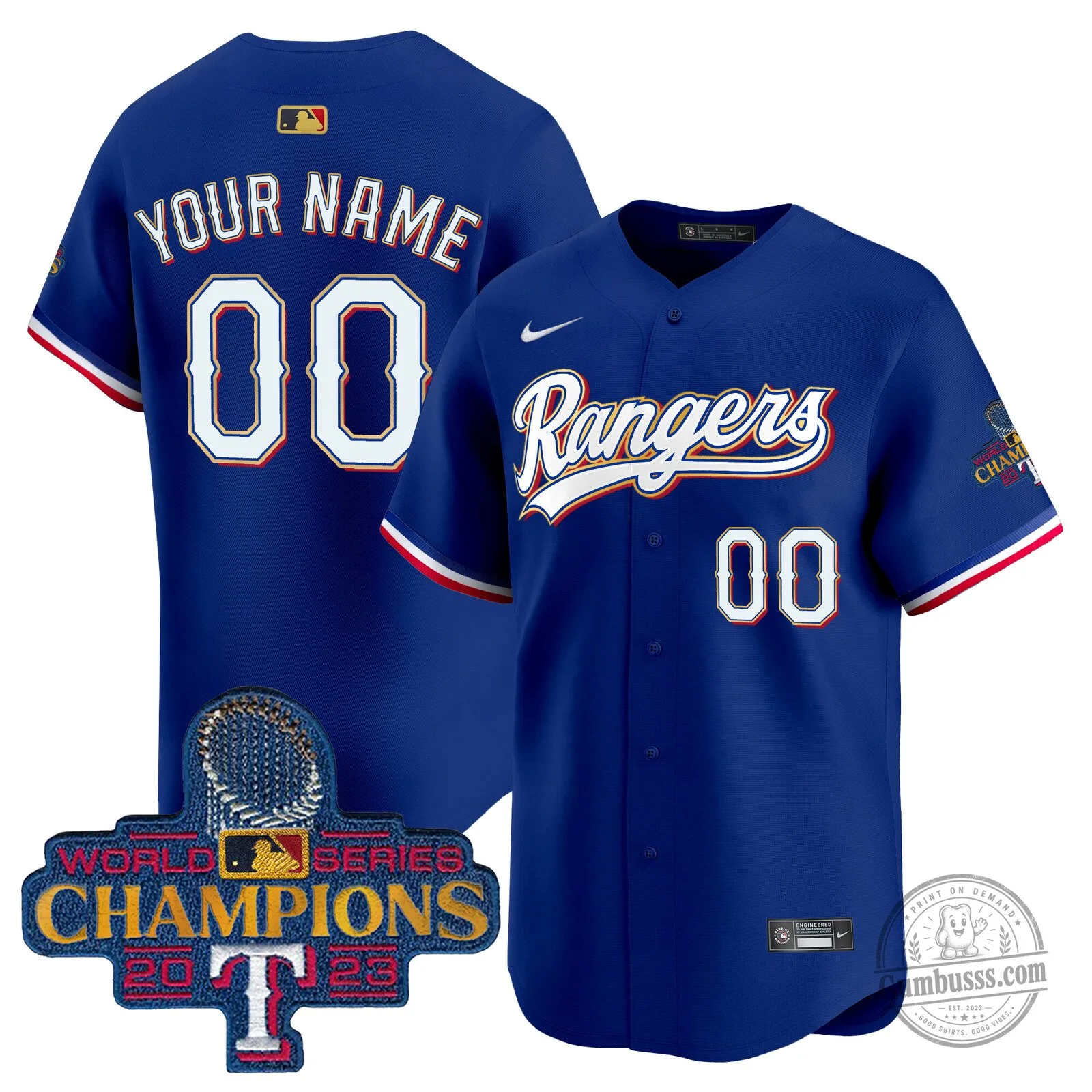 Custom Baseball Jersey for Texas Rangers 2023 World Series Champions 16 Custom Baseball Jersey for Texas Rangers 2023 World Series Champions