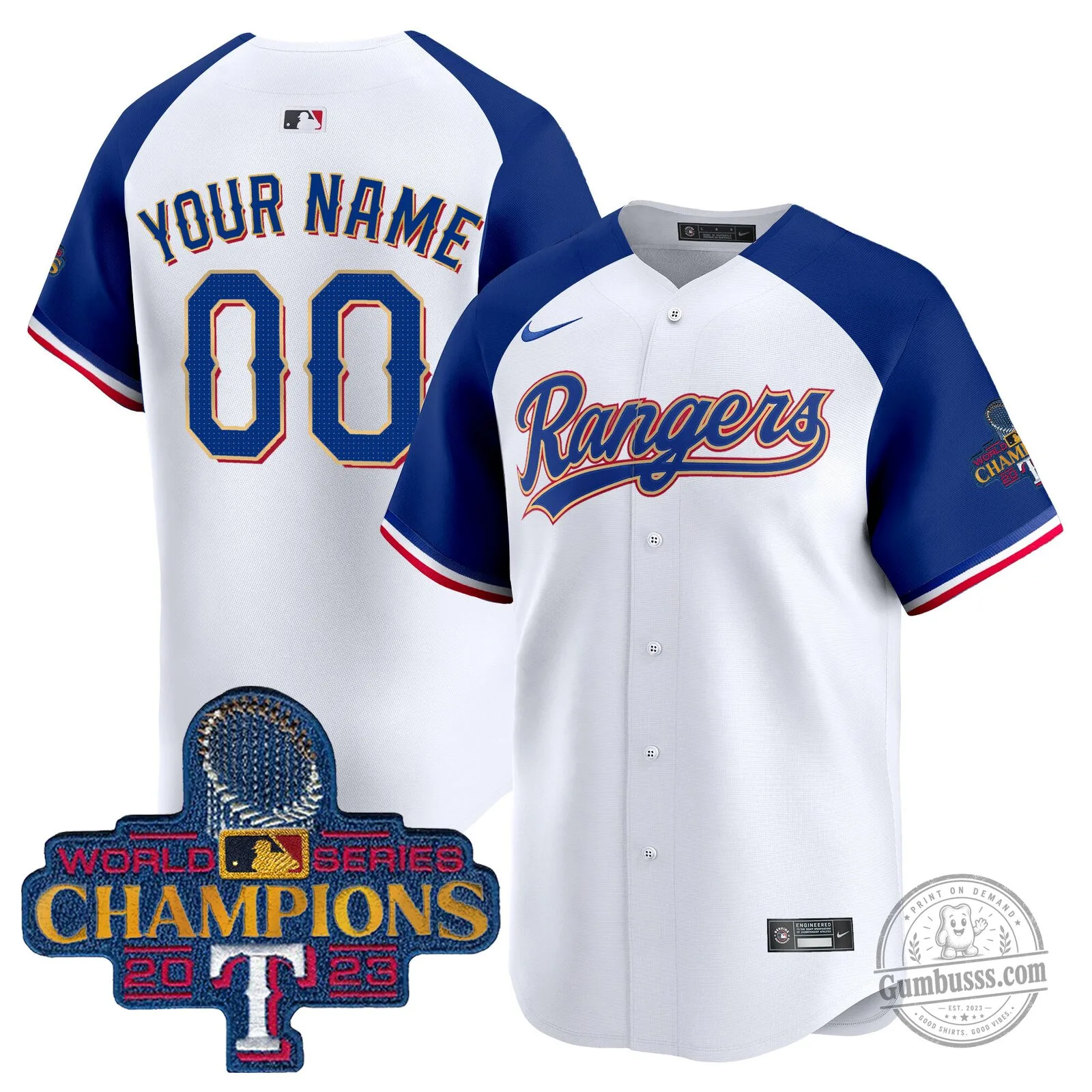 Custom Baseball Jersey for Texas Rangers 2023 World Series Champions 17 Custom Baseball Jersey for Texas Rangers 2023 World Series Champions