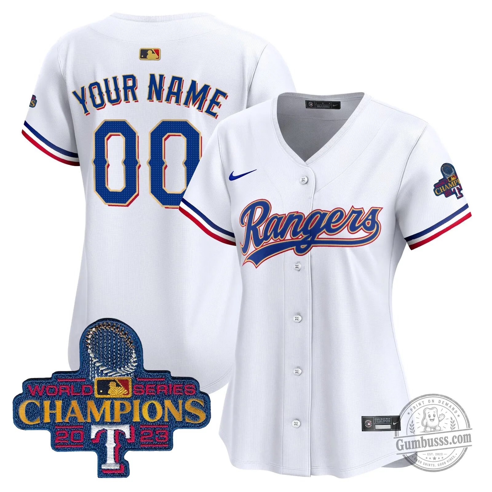 Custom Baseball Jersey for Texas Rangers 2023 World Series Champions 18 Custom Baseball Jersey for Texas Rangers 2023 World Series Champions