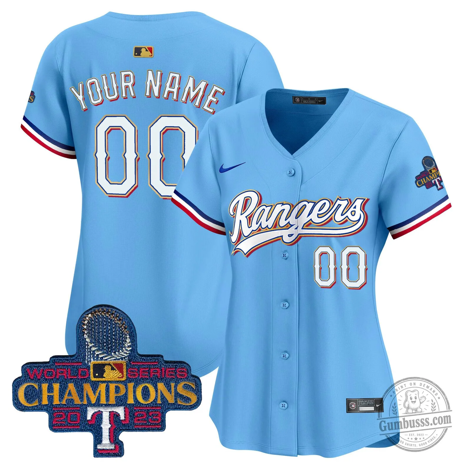 Custom Baseball Jersey for Texas Rangers 2023 World Series Champions 21 Custom Baseball Jersey for Texas Rangers 2023 World Series Champions