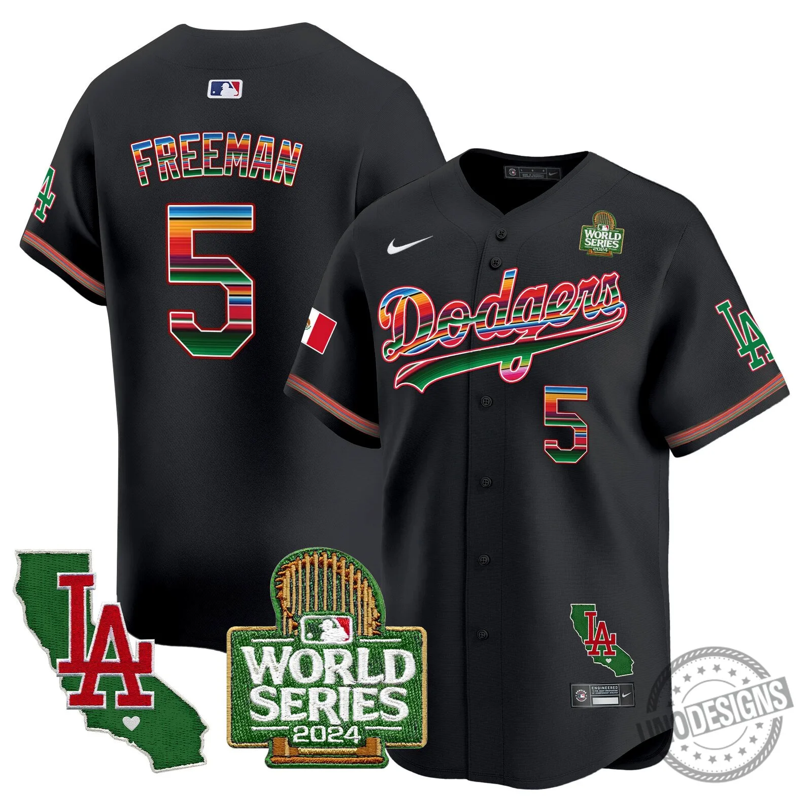 Los Angeles Dodgers 2024 World Series Fernando Valenzuela Baseball Jersey 76 Los Angeles Dodgers 2024 World Series Fernando Valenzuela Baseball Jersey