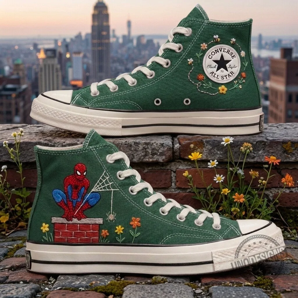 Spider-Man Embroidered Converse Chuck Taylor All Star High-Top Sneakers