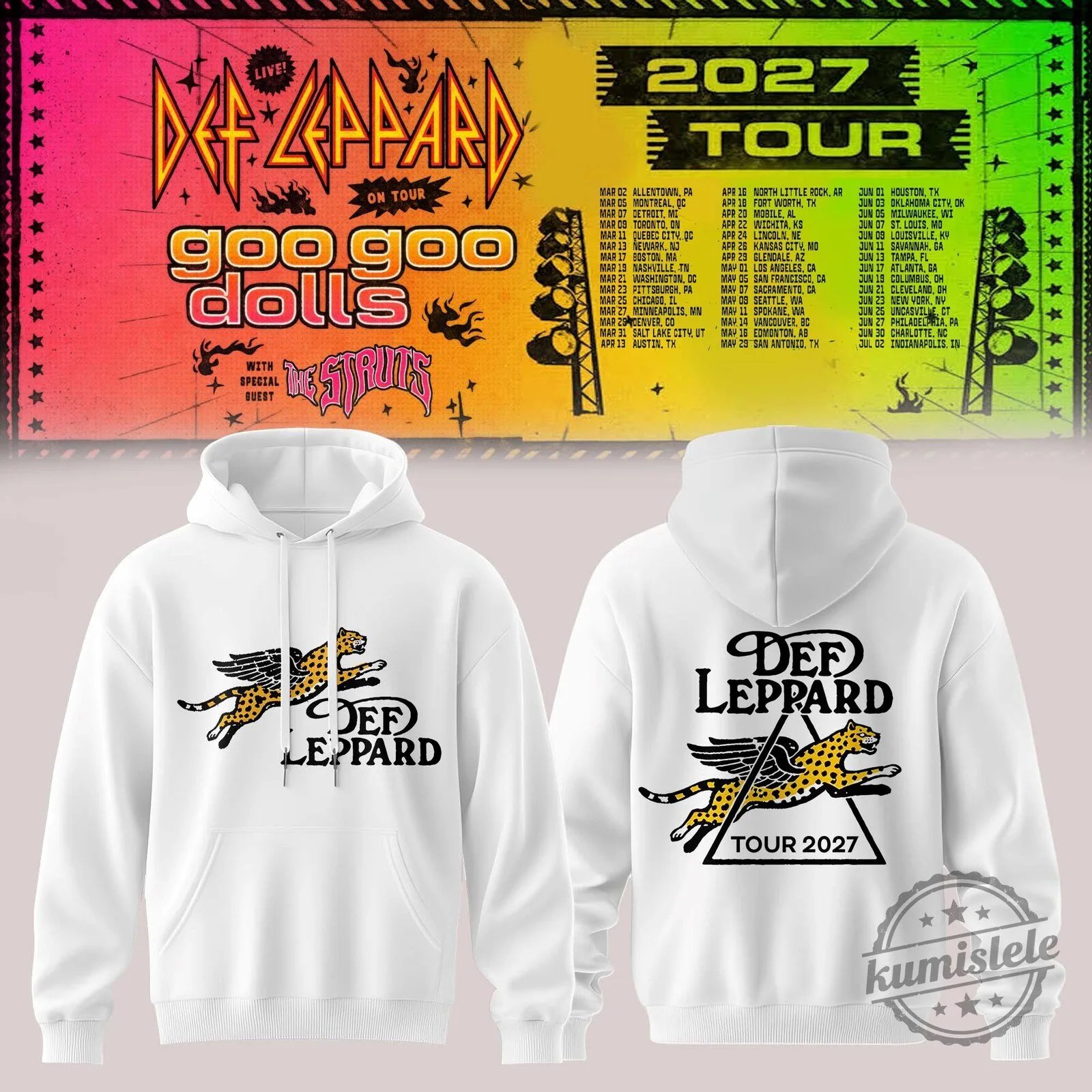 Def Leppard and Goo Goo Dolls 2027 North American Tour Dates Hoodie 1 Def Leppard and Goo Goo Dolls 2027 North American Tour Dates Hoodie
